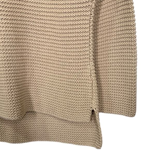 Shxt That I Knit Scotia Sweater Small Tan Pima Cotton Peru Pullover Casual Cozy - Picture 3 of 7